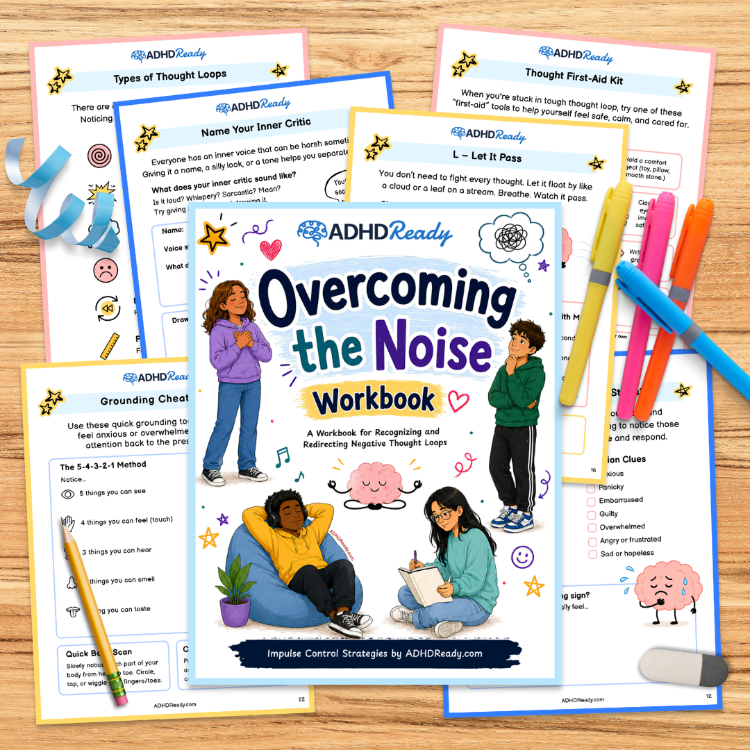 Overcoming the Noise Negative Thoughts Workbook for Kids & Teens