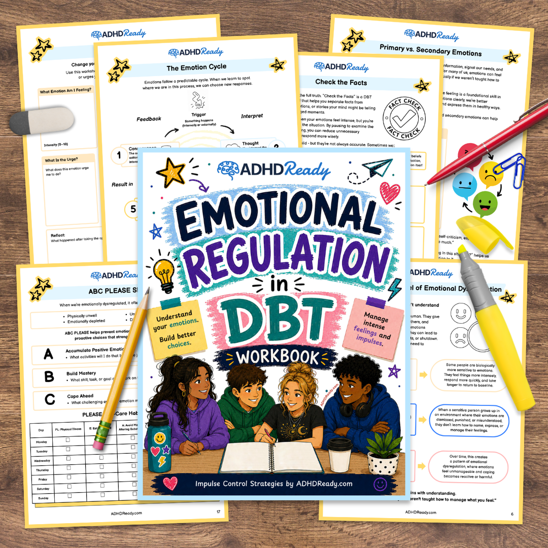 DBT Emotional Regulation Workbook for Teens & Adults